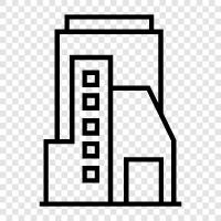 skyscraper, construction, engineering, building icon svg