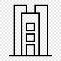 skyscraper, architectural, engineering, construction icon svg