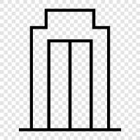 skyscraper, building, construction, steel icon svg