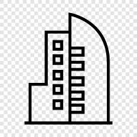 skyscraper, architecture, engineering, construction icon svg