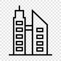 skyscraper, highrise, architecture, construction icon svg