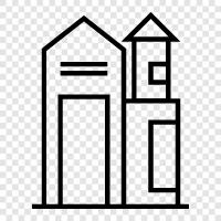 skyscraper, high rise, building, construction icon svg