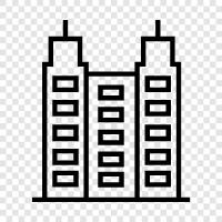 skyscraper, highrise, office building, business center icon svg