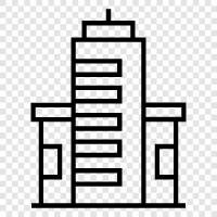 skyscraper, construction, engineering, steel icon svg