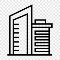 skyscraper, construction, engineering, building icon svg