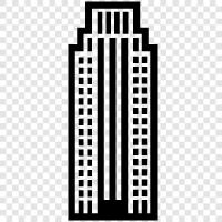 skyscrapers, buildings, construction, architecture icon svg