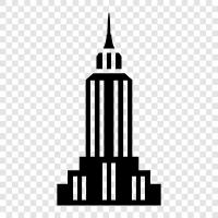 skyscrapers, New York City, skyline, buildings icon svg