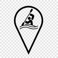 slalom canoe, canoe racing, slalom racing, Canoe Slalom icon svg