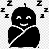 sleep deprivation, sleep training, nap, crib icon svg