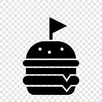 Slider, Burger, Sandwich, Rindfleisch symbol