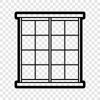 sliding glass doors, patio doors, sliding patio doors, glass doors icon svg