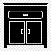 small kitchen cabinet, small pantry, small storage, small closet icon svg