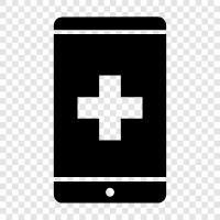 smartphone application, smartphone for medical, medical smartphone, electronic medical record icon svg