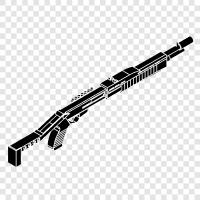 SMG, machine gun, firearms, armaments icon svg