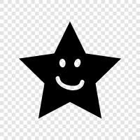 Smiley, Smile, Star, Happy icon svg