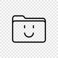 Smiley Ordner, Happy Folder, Fun Folder, Happy Photos symbol