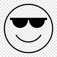 smileys, happy, cool, funny icon svg