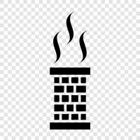 smoke, fire, smoke detector, chimney sweep icon svg