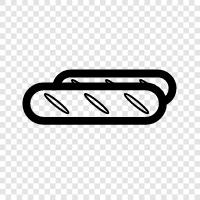 smoked, bangers, frankfurters, breakfast icon svg