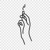 rauchende Handschellen, rauchende Handschellen zum Verkauf, rauchende Hand c, rauchende Hand symbol