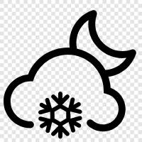 snow, flakes, clouds, white icon svg