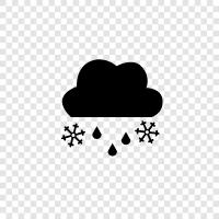 snow, rain, winter, cold icon svg