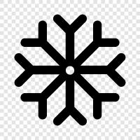 Schnee, Flocken, Schneeflocke symbol