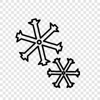 snowflake, snow, flakes, white icon svg