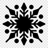 Schneeflocke, Eisflocke, Eiskristall, Schneeflockendiagramm symbol
