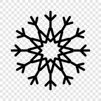 Schneeflocken, Flocken, weiß, Schnee symbol