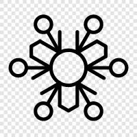 snowflakes, ice, crystals, faceted Значок svg