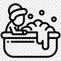 soak, soak up, bathtub, bubble bath icon svg