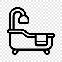 soaking tub, whirlpool tub, bath mat, bath sponge icon svg