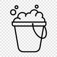 soap, bucket, cleaning, cleaning supplies icon svg