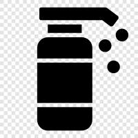 Seife, flüssige Handseife, antibakterielle Seife, Spülseife symbol