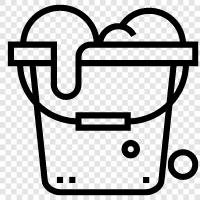 soap, bucket, cleaning, house icon svg