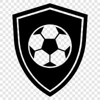 soccer ball, soccer goals, soccer players, soccer referee icon svg