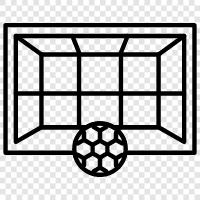 soccer goal, football goal, soccer ball, football goals icon svg