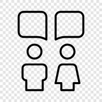 Social, Groups, Communication, Dialogue icon svg