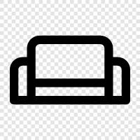 Sofa Bed, Couch, Bed, Bedroom icon svg