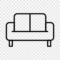 Sofa Bed, Couch, Bed Couch, Bed icon svg