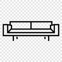 Sofa bed, Loveseat, Chaise longue, Sofa icon svg