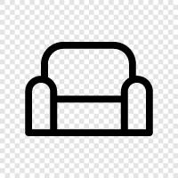 Sofa Bed, Couch, Sleeper Sofa, Ottoman icon svg