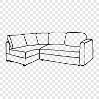 sofa, couches, loveseat, armchair icon svg