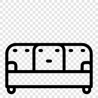 Sofa, Couch, Bed icon svg