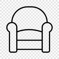 Sofa, Couch, Chaise, Ottoman icon svg