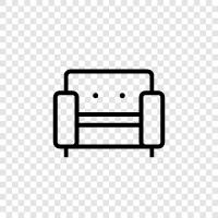 sofas, couches, chairs, lounge icon svg