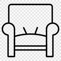 sofas, chairs, leather, fabric icon svg