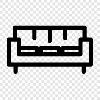 sofas, couches, love seats, seats icon svg