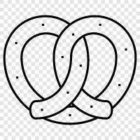 Weiche Pretzel, Pretzelstange, gebackene Pretzel, Pretzel symbol